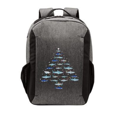 Shark Xmas Tree Holiday Gift Fishing Lover Funny Christmas Gift Vector Backpack