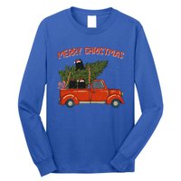 Schipperke Xmas Vintage Red Pickup Retro Truck Cute Gift Long Sleeve Shirt