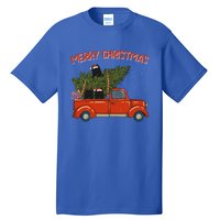 Schipperke Xmas Vintage Red Pickup Retro Truck Cute Gift Tall T-Shirt