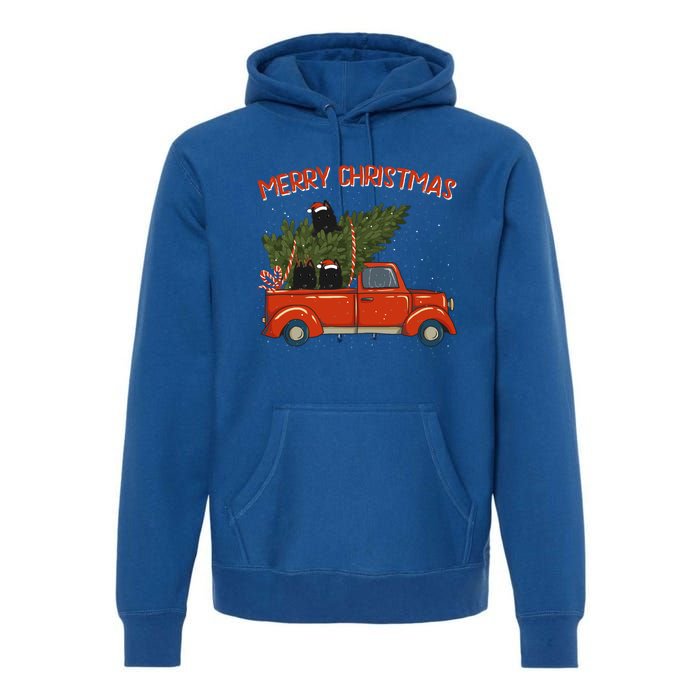 Schipperke Xmas Vintage Red Pickup Retro Truck Cute Gift Premium Hoodie