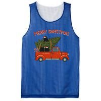 Schipperke Xmas Vintage Red Pickup Retro Truck Cute Gift Mesh Reversible Basketball Jersey Tank