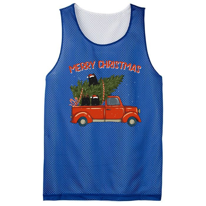 Schipperke Xmas Vintage Red Pickup Retro Truck Cute Gift Mesh Reversible Basketball Jersey Tank