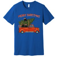 Schipperke Xmas Vintage Red Pickup Retro Truck Cute Gift Premium T-Shirt