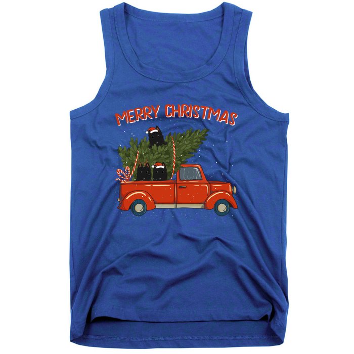 Schipperke Xmas Vintage Red Pickup Retro Truck Cute Gift Tank Top