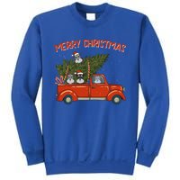 Schnauzer Xmas Vintage Red Pickup Retro Truck Meaningful Gift Sweatshirt