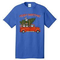 Schnauzer Xmas Vintage Red Pickup Retro Truck Meaningful Gift Tall T-Shirt