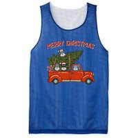 Schnauzer Xmas Vintage Red Pickup Retro Truck Meaningful Gift Mesh Reversible Basketball Jersey Tank