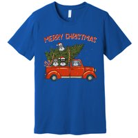 Schnauzer Xmas Vintage Red Pickup Retro Truck Meaningful Gift Premium T-Shirt