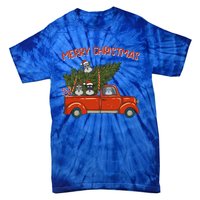 Schnauzer Xmas Vintage Red Pickup Retro Truck Meaningful Gift Tie-Dye T-Shirt