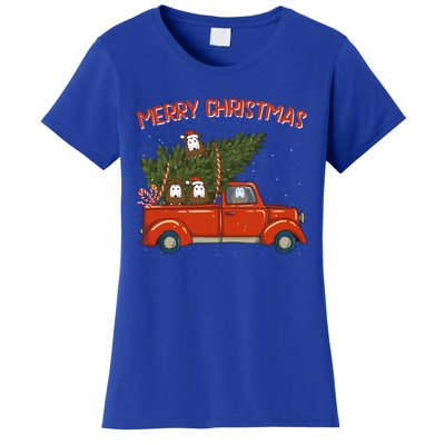 Sheltie Xmas Vintage Red Pickup Retro Truck Cool Gift Women's T-Shirt