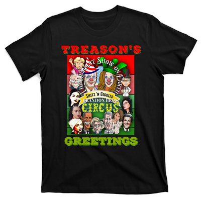 Swamp Xmas Wreath Biden Squad Trump Ugly Christmas Sweater T-Shirt