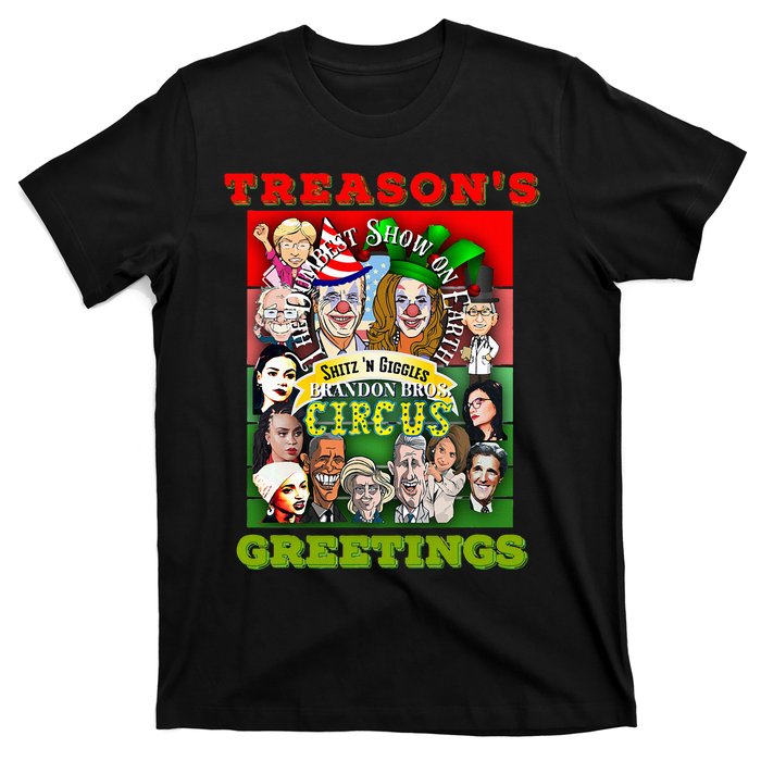 Swamp Xmas Wreath Biden Squad Trump Ugly Christmas Sweater T-Shirt