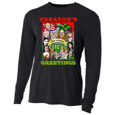 Swamp Xmas Wreath Biden Squad Trump Ugly Christmas Sweater Cooling Performance Long Sleeve Crew