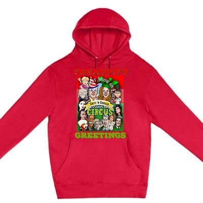 Swamp Xmas Wreath Biden Squad Trump Ugly Christmas Sweater Premium Pullover Hoodie