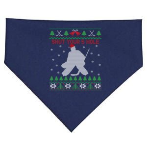 Shut Your 5 Hole Christmas USA-Made Doggie Bandana