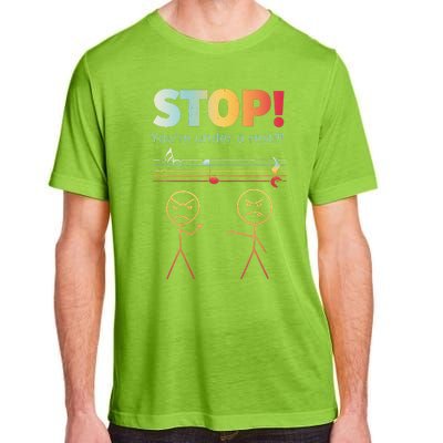 Stop You Are Under A Rest Funny Stickmusic Node Musician Adult ChromaSoft Performance T-Shirt