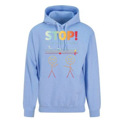 Stop You Are Under A Rest Funny Stickmusic Node Musician Unisex Surf Hoodie