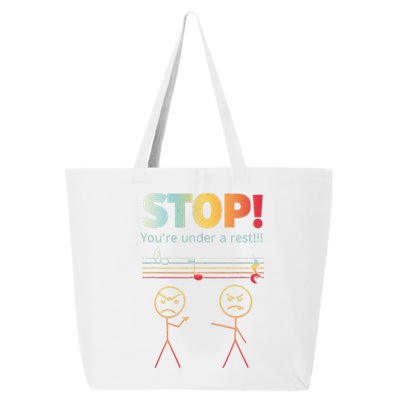 Stop You Are Under A Rest Funny Stickmusic Node Musician 25L Jumbo Tote