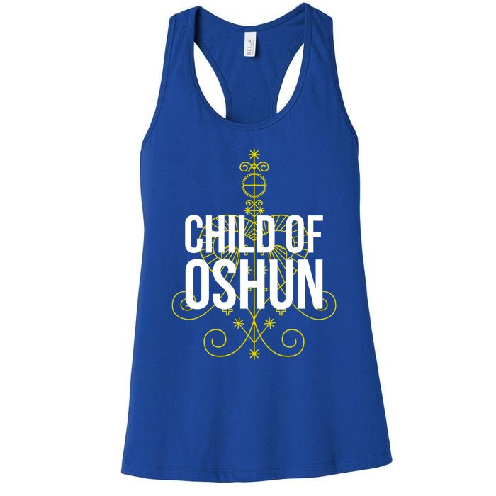 Santeria Yoruba African Goddess Veve Of Oshun Orisha Great Gift Women's Racerback Tank