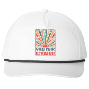 Sunkissed You Are Enough Positivity Snapback Five-Panel Rope Hat