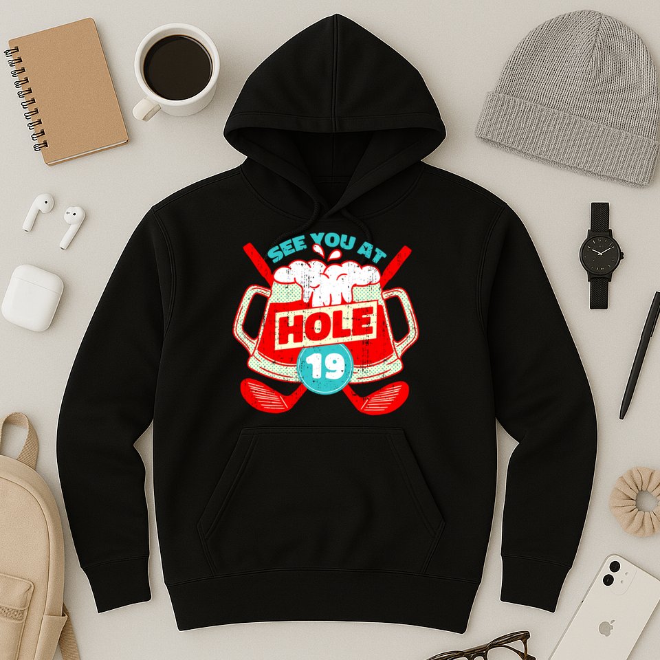 See You At Hole 19 Funny Golfer Golf Golfing Hoodie