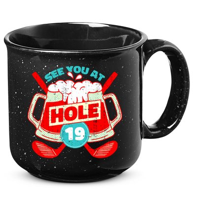 See You At Hole 19 Funny Golfer Golf Golfing 15oz Campfire Ceramic Mug