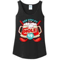 See You At Hole 19 Funny Golfer Golf Golfing Ladies Essential Tank