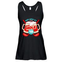 See You At Hole 19 Funny Golfer Golf Golfing Ladies Essential Flowy Tank