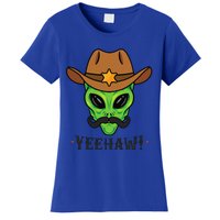 Space Yeehaw Alien Cowboy Halloween Alien Western Women's T-Shirt