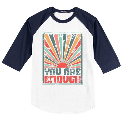 Sunkissed You Are Enough Positivity Baseball Sleeve Shirt