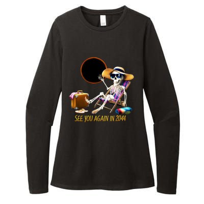 See You Again In 2044 Solar Eclipse Astronomy Lovers Womens CVC Long Sleeve Shirt