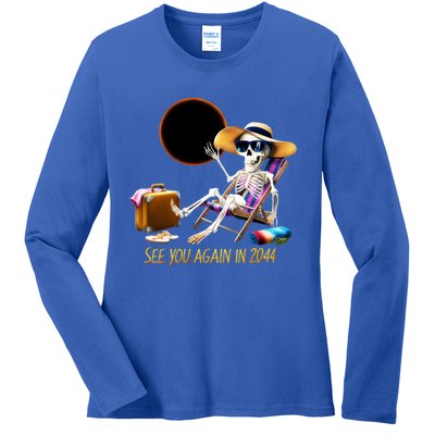 See You Again In 2044 Solar Eclipse Astronomy Lovers Ladies Long Sleeve Shirt