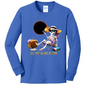 See You Again In 2044 Solar Eclipse Astronomy Lovers Kids Long Sleeve Shirt