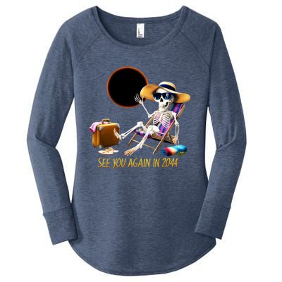 See You Again In 2044 Solar Eclipse Astronomy Lovers Women's Perfect Tri Tunic Long Sleeve Shirt