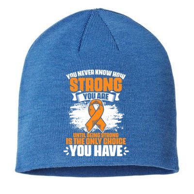 Strong You Are Ms Awareness Multiple Sclerosis Survivor Gift Sustainable Beanie