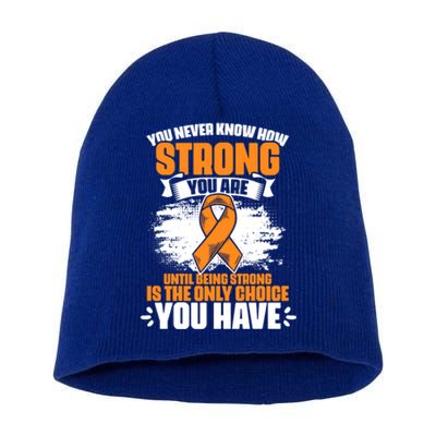 Strong You Are Ms Awareness Multiple Sclerosis Survivor Gift Short Acrylic Beanie