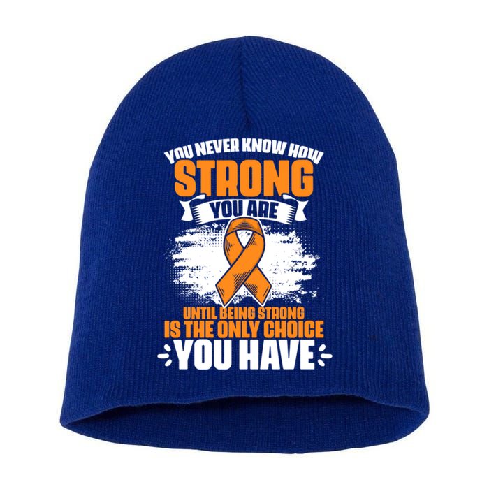 Strong You Are Ms Awareness Multiple Sclerosis Survivor Gift Short Acrylic Beanie