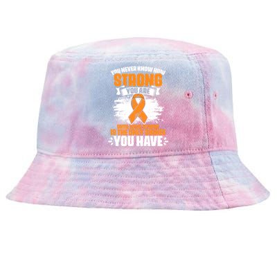 Strong You Are Ms Awareness Multiple Sclerosis Survivor Gift Tie-Dyed Bucket Hat