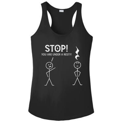 Stop You Are Under A Rest Funny Musician Music Teacher Ladies PosiCharge Competitor Racerback Tank