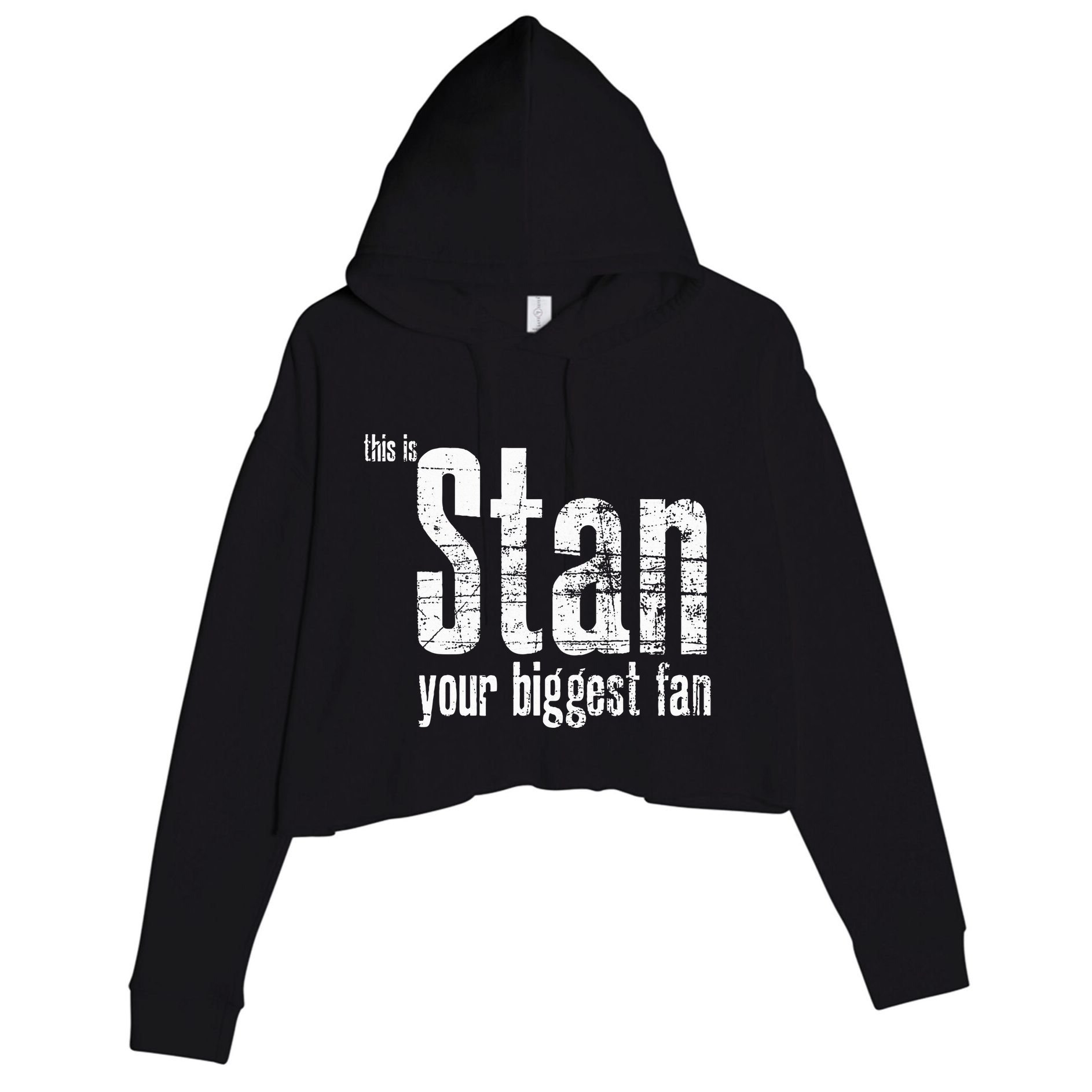 Stan Your Biggest Fan Crop Fleece Hoodie