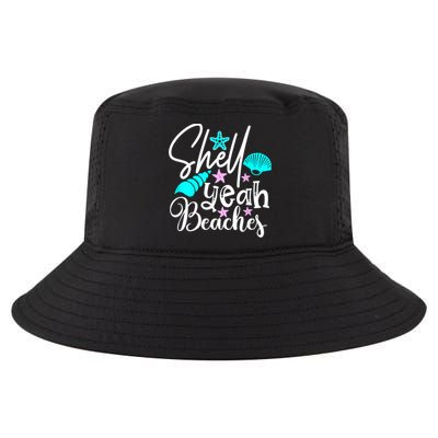 Shell Yeah Beaches Funny Beach Lover Beachcomber Shelling Cool Comfort Performance Bucket Hat