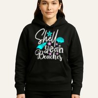 Shell Yeah Beaches Funny Beach Lover Beachcomber Shelling Hoodie
