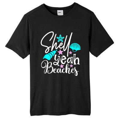 Shell Yeah Beaches Funny Beach Lover Beachcomber Shelling Tall Fusion ChromaSoft Performance T-Shirt