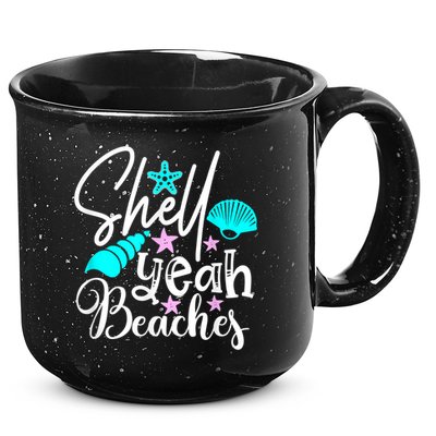 Shell Yeah Beaches Funny Beach Lover Beachcomber Shelling 15oz Campfire Ceramic Mug