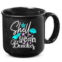 Shell Yeah Beaches Funny Beach Lover Beachcomber Shelling 15oz Campfire Ceramic Mug