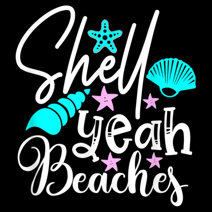 Shell Yeah Beaches Funny Beach Lover Beachcomber Shelling Drawstring Bag