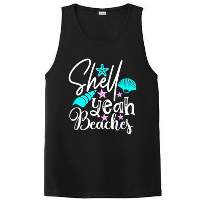 Shell Yeah Beaches Funny Beach Lover Beachcomber Shelling PosiCharge Competitor Tank