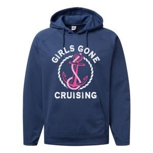 Sailing Yacht Boating Trip Cruise Gone Cruising Cute Gift Performance Fleece Hoodie