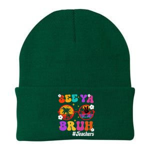 See Ya Bruh Hello Summer Funny Last Day of School Teachers Knit Cap Winter Beanie