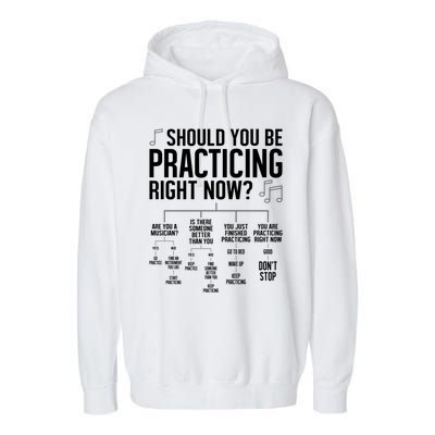 Schould You Be Practicing For Marching Band Or Orchestra Cute Gift Garment-Dyed Fleece Hoodie